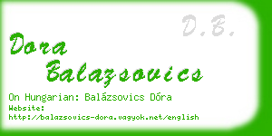 dora balazsovics business card